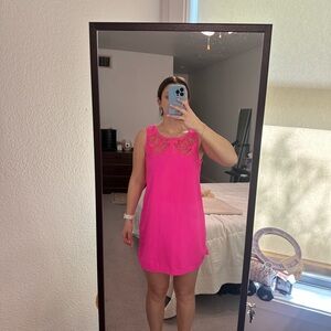 Vibrant Pink Sleeveless Dress